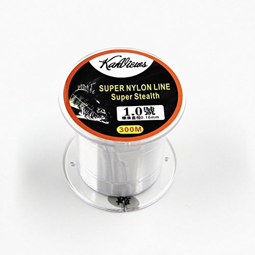 KanViews Brand 300m/328yards Super Strong Nylon Fishing Line Freshwater Durable Monofilament Fishing Line (1.0 White Color)