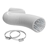 TerraBloom Flexible 6 Inch Ducting – White 8 Feet