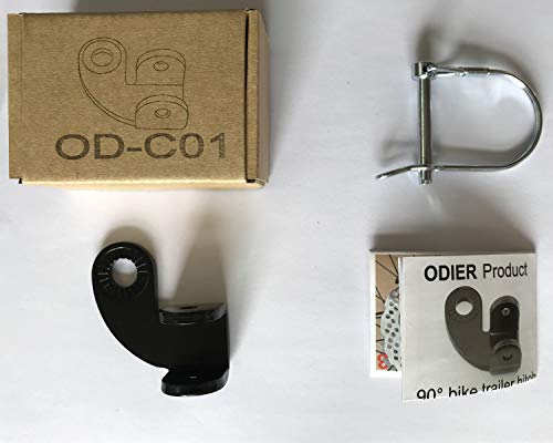 ODIER Bike Trailer Coupler 12.2MM Steel Hitch for Burley Trailers Hitch Replacement (90° Coupler)