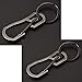 ALsmiley Carabiner Clip Retractable Ring Set Titanium Keychain Quick Release Hooks for Men Women