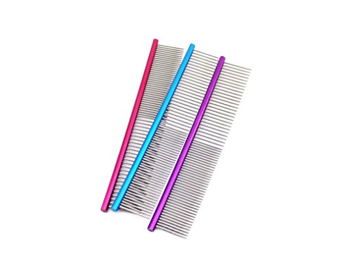 Letdown 16cm Pet Comb Professional Steel Grooming Comb Cleaning Brush (Red)