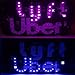XIAOYU LED Sign Light for U and L, Blue and Pink Glowing Sign Decal with Suction Cups,Flashing Hook on Car Window with DC12V Car Charger