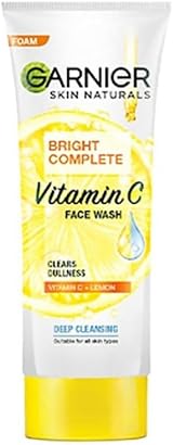 Garnier Skin Naturals Light Fairness Face Wash 100g Brightening Vitamin C Yuzu view 1