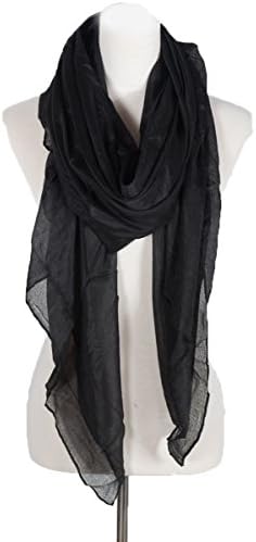 Plain Large Scarf, Can also by styled as a Sarong, Wrap or Shawl, summer scar, beach shawl, beach scarf wrap, beach top, Black, One Size