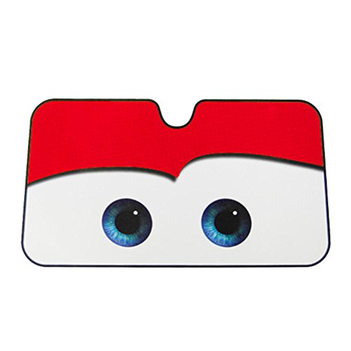 IDS Home Cartoon Eyes Front Auto Car Windshield Sun Shade Sun Visor Car Sun Shade Keep Vehicle Accessories ¡V Red