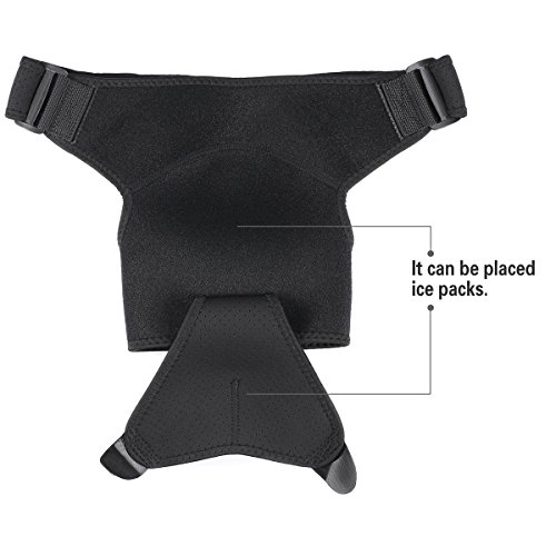Shoulder Brace ,Trofoty with Pressure Pad Light and Breathable Neoprene Adjustable Shoulder Support for Injury Prevention, Dislocated AC Joint, Labrum Tear, Frozen Shoulder Pain, Sprain, Soreness