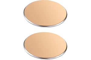 SALEX Replacement Metal Plates Set for Magnetic Car Phone Holders, Wall & Air Vent Mounts, Cases, Magnets. Kit of 2 Matte Gol