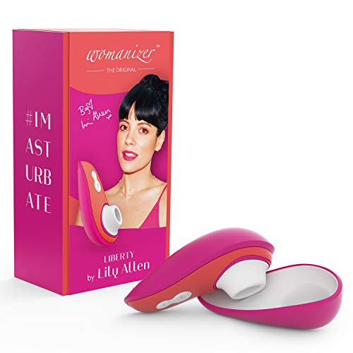 Womanizer Liberty by Lily Allen clitorial Vibrator for Women, Lubricant Included, Stimulation Sucking Toy, 6 Level, Rebellious Pink