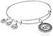 Alex and Ani Sorority Silver Delta Gamma Expandable Rafaelian Wire Bangle Bracelet, 2.6