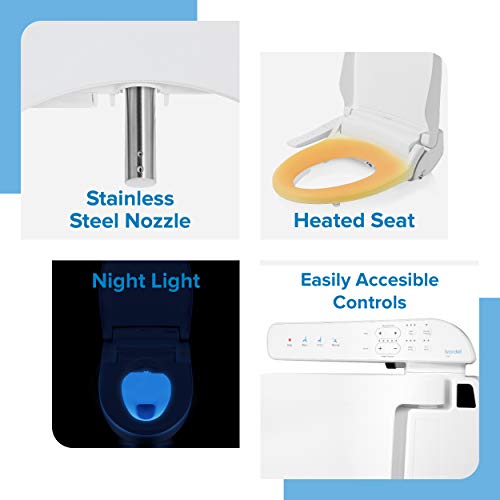 Brondell LT89 Swash Electronic Bidet Seat LT89, Fits Round Toilets