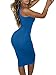 BEAGIMEG Womens Sexy Bodycon Sleeveless Pencil Knee Length Club Tank Dress Peac Blue, Pea Blue, Medium