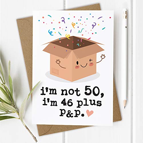 Funny 50th Birthday Card, 50 Today, Men, Mum Birthday Cards Women, Sister, Brother, Dad, Fifty, Fun Joke Humour Witty Greeting Card, Gifts, Milestone, Occasion (50th Birthday Card)