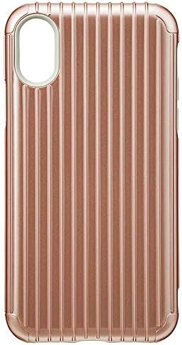 Gramas Rib Hybrid Case Compatible with iPhone X Rose Gold