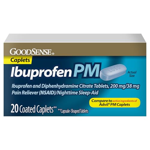 GoodSense Ibuprofen PM Tablets, Nighttime Pain Relief & Sleep Aid, 20 Count