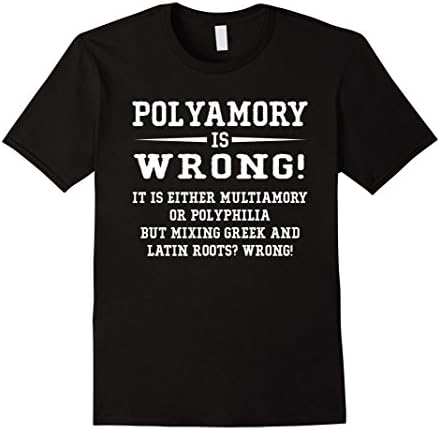 Mens Polyamory is Wrong shirt 2XL Black