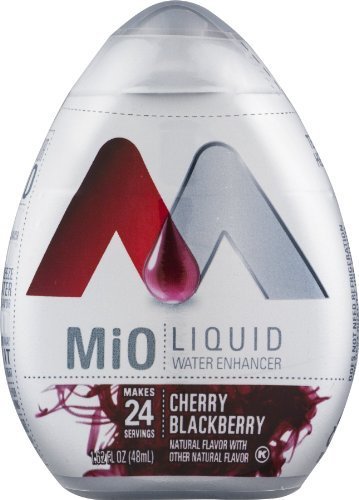 MiO Liquid Water Enhancer - Cherry Blackberry, makes 24 servings + Vitamins, 1.62 oz each, (Pack of 7)