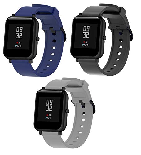 Sounce 3 Pack 20mm Watch Strap Bands Compatible for Amazfit Bip, Amazfit GTS,  Galaxy Watch Active 2, Gear S2 Classic, Samsung Gear Trendy Watch Straps  (Pack of 3) - Selling Point