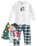 Kids Fun Snowman Christmas Tree Pajamas
