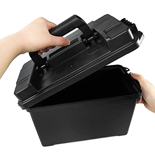 GUGULUZA Plastic Ammo Cans, 2Pack Lockable Ammo Storage Containers