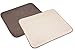 SINLAND Microfiber Dish Drying Mat Super Absorbent Dish Drying Rack Pads Kitchen Counter Mat 16Inch X 18Inch Brown & Cream 2 Pack
