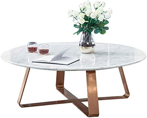 コンソールテーブル ラウンドメタル鍛造鉄ゴールドリビングルームコーヒーテーブル ホワイトナチュラルマーブルトレイ オフィスホテルスモールアパートメントコーヒーテーブル 3サイズ Cznelb Ru