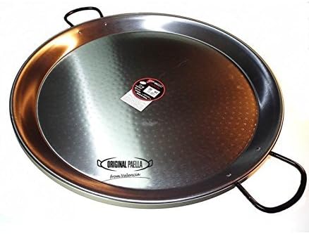 Polished Steel Paella Pan 70cm Paellera Valencian