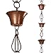 Monarch Pure Copper Mizoko Rain Chain, 8-1/2-Feet Length