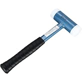 DAJATOOLS 40mm Nylon Hammer, 24 oz/1.5lbs Recoil-Free Dead Blow Mallet | Nylon Hammer with Replaceable Faces, Recoil-Free Design, Steel Handle and Cushioned Grip for Automotive Machinist Assembly