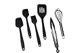 Premium Quality Stainless Steel And Silicone Spatula Kitchen Utensil Set (6 Pieces)