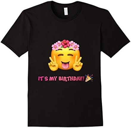Mens It's My Birthday - Emoji Shirt For Girls 3XL Black