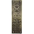 Adonai Hardware Decorative Brass Push Plate (9.9 Inch "Melchizedek", Antique Brass)