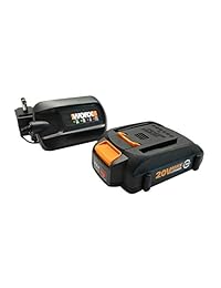 Worx WA3606, 2.0 Ah, indicador, 5 horas de tiempo de carga 20 V batería y cargador, negro y naranja