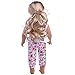 Livoty Doll Clothes Outfit Set T-Shirt Pants Set for 18 Inch American Toy Girl Doll Clothes Accessory Girl Toy (ZRJ81012106)