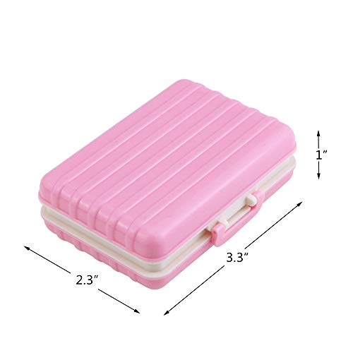 Wpxmer 3 Pack Cute Colorful Portable Travel Contact Lens Case - Contact Lens Case Kit Holder Mirror Box(Pink, Yellow and Blue) - Thumbnail 3