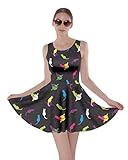CowCow Womens Cats Kitten Meow Paw Pet Kitty Animals Claw Skater Dress, XS-5XL
