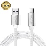GVDV USB 3.1 Type-C (USB-C) to USB Type-A 3.0 Male Sync & Charging Cable W Reversible Design for the New MacBook, Google Nexus 6P 5X, OnePlus 2 ,Nokia N1, Type-C Supported Devices (Silver (1.8 m))