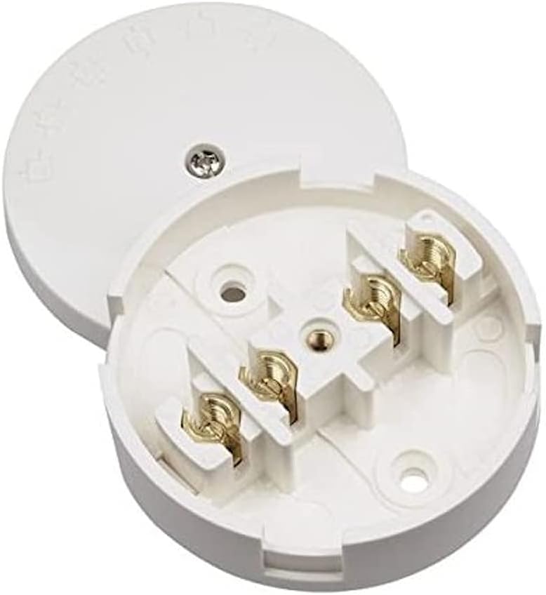 Merriway BH02794 White 5 Amp Junction Box with 4 Terminal Screw Block