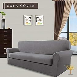 Easy-Going 2 Pieces Microfiber Stretch Sofa