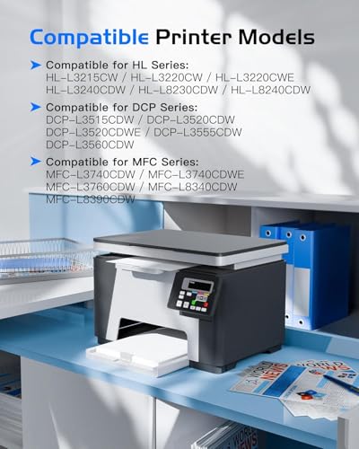 GPC Image TN248XL TN248 with Chips Compatible for Brother TN-248 TN248CMYK for MFC-L3760CDW L3740CDW DCP-L3560CDW L3520CDWE L3520CDW HL-L3240CDW L3220CW (1 Black, 1 Cyan, 1 Magenta, 1 Yellow )