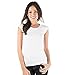 zhAjh Womens Basic Cotton Spandex Scoopneck Cap Sleeve Tee T Shirt