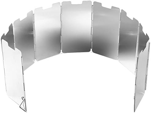 New 9 Plates Wind Shield Screen Fold for Picnic Outdoor Camping Stove Sliver Wind Shield Screen