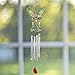 Butterfly Floral Wind Chimes - Pressed and Dried Flowers - Butterflies Windchime - Chimes for Outdoors - Measures 20