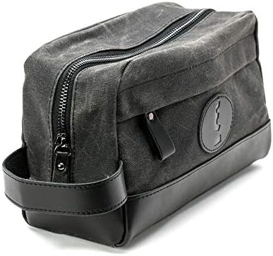 Easyriders Black Leather and Wax Canvas Toiletry Bag for Men (Limited Edition) 1 Easyriders Black Leather and Wax Canvas Toiletry Bag for Men (Limited Edition)