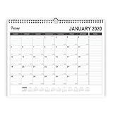 Paperage Wall Calendar 2020 with Julian Date - 12 Months, 8.5 x 11 Inches Thick Paper, Ruled Blocks and Notes, Tear Off, Desk Calendar