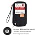 Travel Wallet Family Passport Holder RFID Credit Card Ticket Document Organizer Bag with 3pcs luggage Tags (Black)