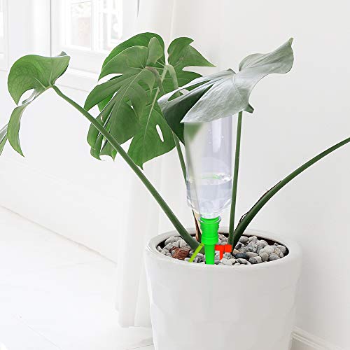 Tearcam Plant Self Watering Spikes Devices, Automatic Plant Irrigation Garden Plant Watering System with Slow Release Control for Indoor & Outdoor Drip, 12 PCS Suitable for All Bottles