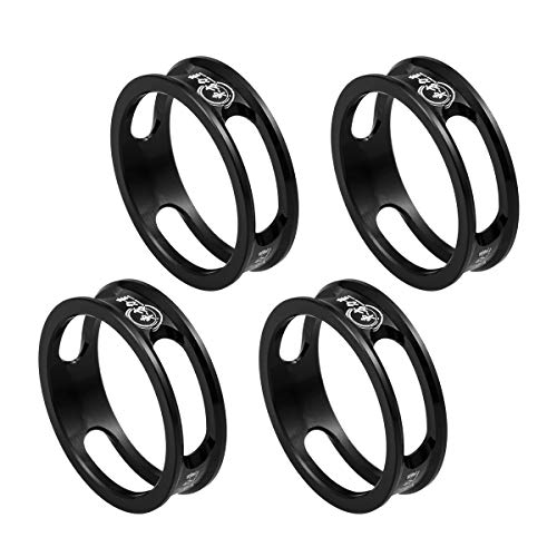 EASTERN POWER Bike Headset Spacer 1-1/8" MTB Headset Spacers Road Bicycle Stem Spacers 10mm x 4, Black
