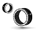 Black Anodized Titanium with Clear Cz Stones Over Surgical Steel Screw-on plugs / tunnels (1 Pair) Different Sizes Available