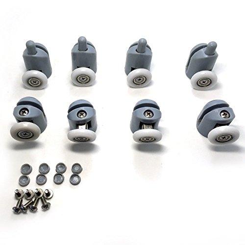 8 Shower Rooms Cabins Roller &Shower Door Enclosures Rollers Runners Wheels Pulleys (20MM-27MM) (Roller diameter 25MM) - Thumbnail 4