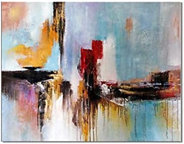 MAOYYM1 100% Cityscape Hand Painted Oil Painting On Canvas Stretched Modern Pop Canvas Wall Art Decor（No Frame,Only Canvas）